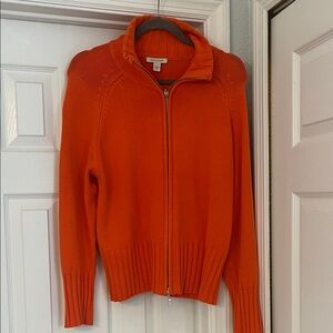 Boston Proper Vibrant Orange Cowl Neck Sweater